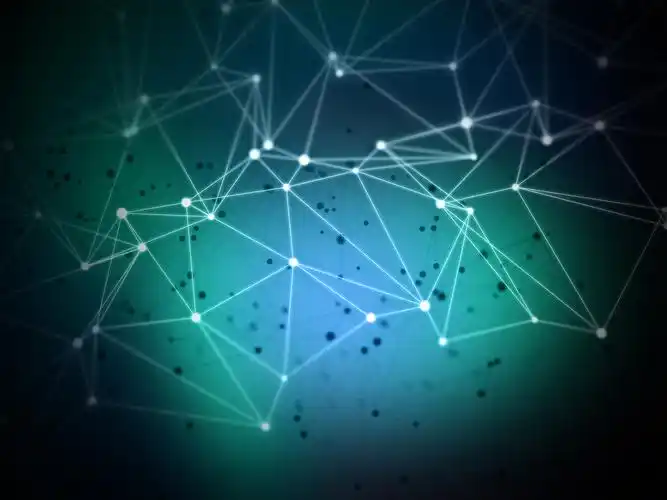 科技感极强的网状菱形矩阵图