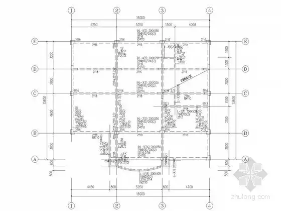 四层框架钢筋混凝土别墅结构施工图