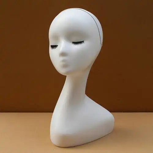 假发发套头模假人头女头模白色抽象艺术模特头展示假发道具-阿里巴巴