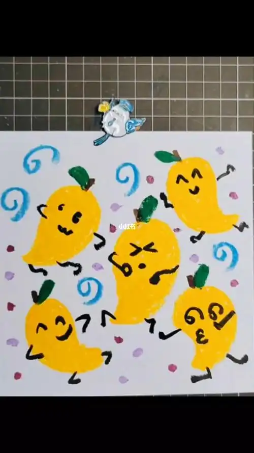 芒果儿童画创意美术幼儿园小班中班大班