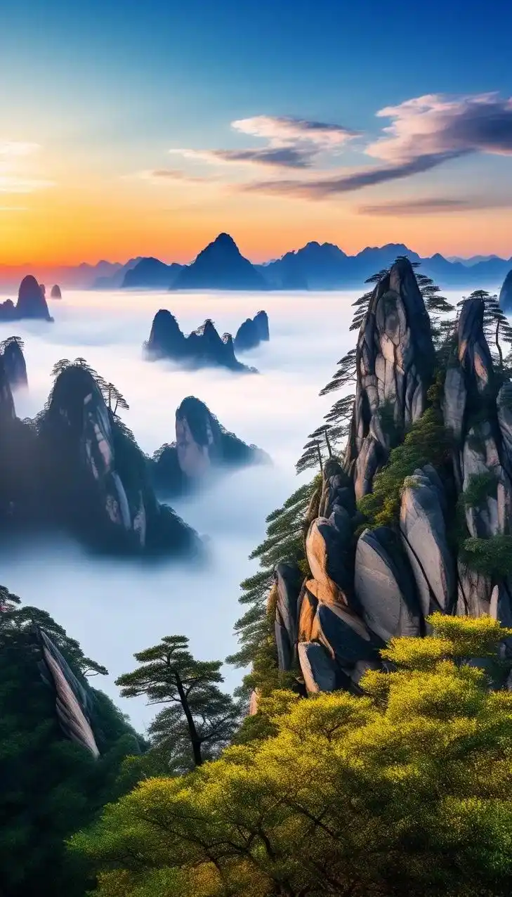 黄山是中国最著名的旅游景点之一,以它壮观 - 抖音