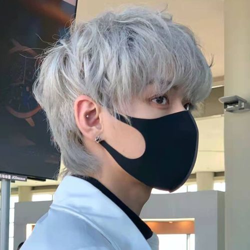 新品优惠券5元奶奶灰假发男韩版帅气短直发自然日常可