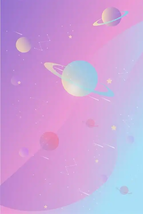 渐变风格宇宙星球星空背景素材插画