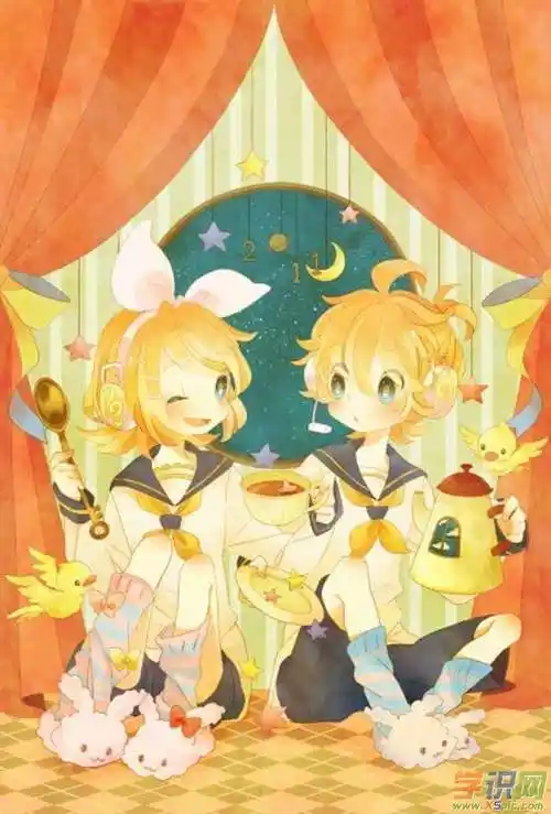 双子座漫画少女图片 双子座动漫图片 少女 可爱-三丫星座网