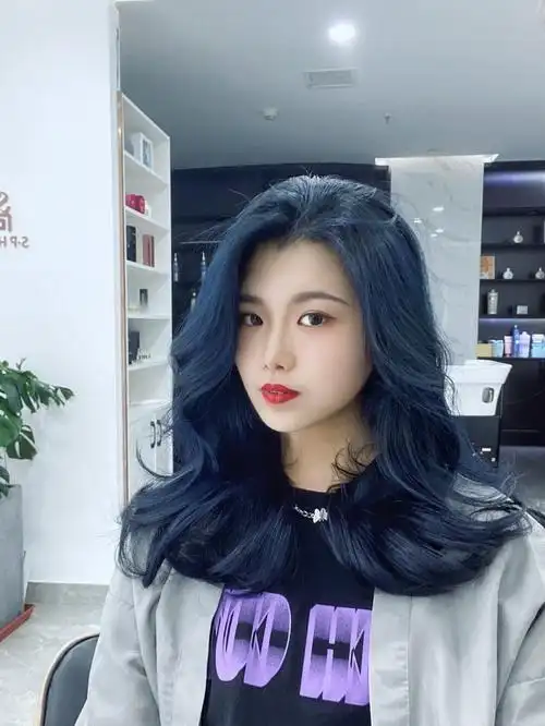 【女明星发色】刘老师同款蓝黑色_蓝黑色_perfect diary怎么样_女明星