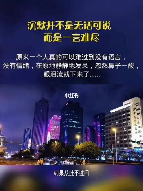 沉默并不是无话可说而是一言难尽