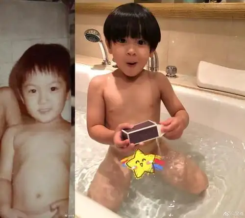 吴尊晒儿时旧照与max做对比 网友调侃:这还需要选吗
