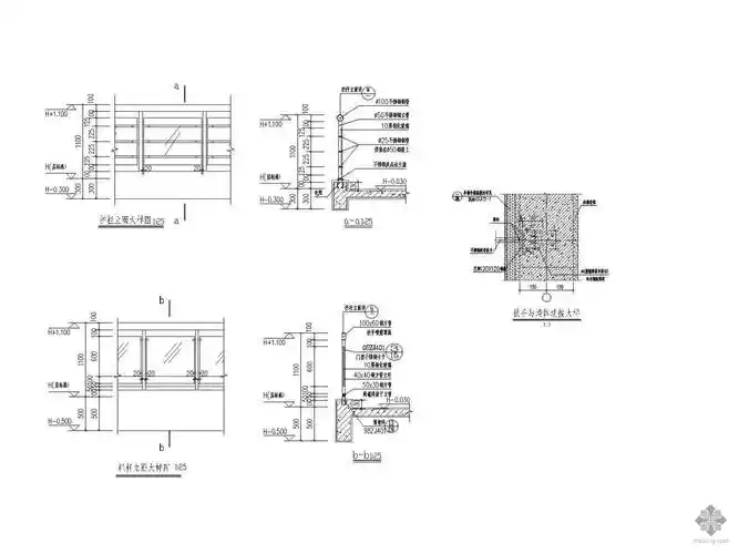 不锈钢栏杆扶手节点详图