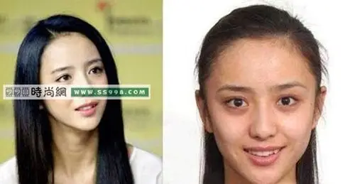 大量女星素颜对比照曝光(2)