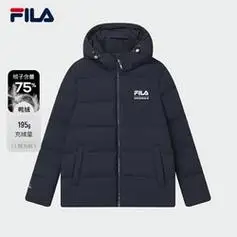 fila斐乐官方男士羽绒服鸭绒2023冬季基础简约休闲保暖连帽外套