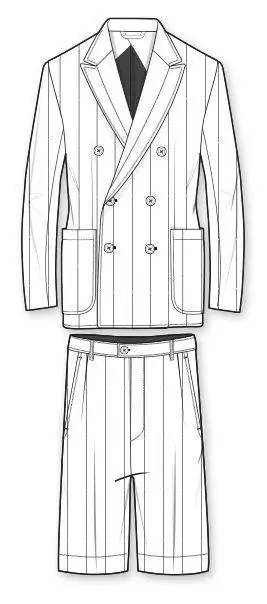 男士休闲西服西装-设计案例_彩虹设计网
