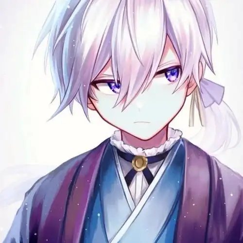 出单:白发紫眸少年-佩琪头像铺-话本小说网