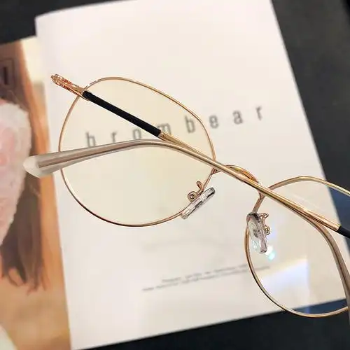 眼镜镜框金丝男女复古文艺网红素颜神器大圆定制成品光学镜