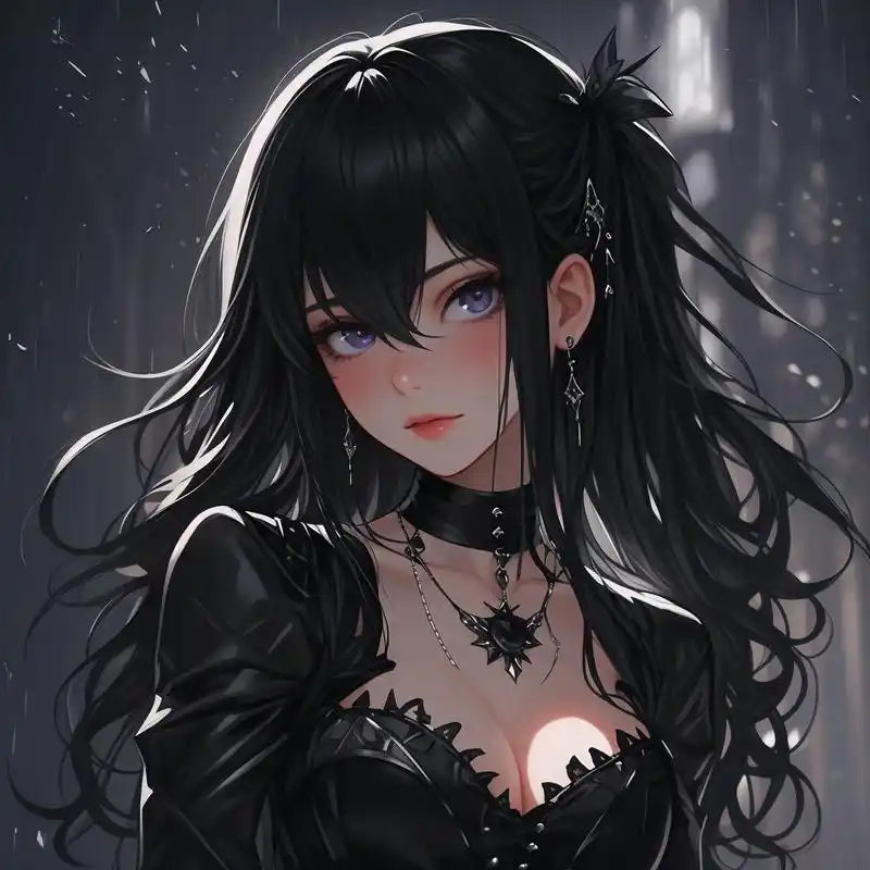 暗黑系列头像94丧系女生头像