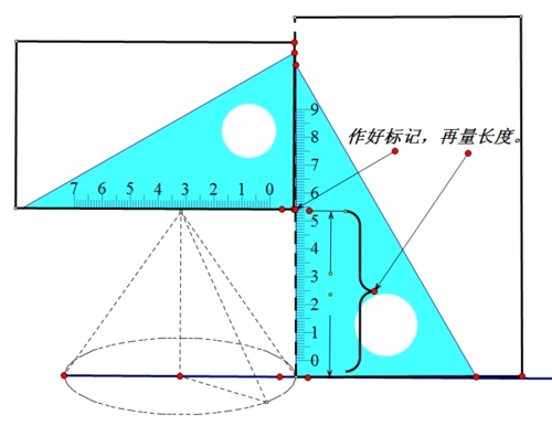 如何测出一个圆锥体的高