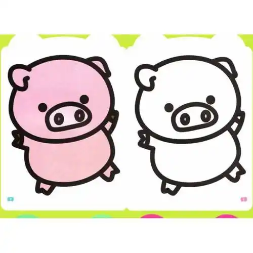 涂色书儿童图画册填色涂鸦学画画书描画启蒙早教1-2-3-4岁幼儿园小班