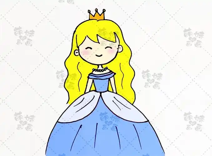 不同难易程度的十位小公主简笔画适合不同年龄段孩子学习哦