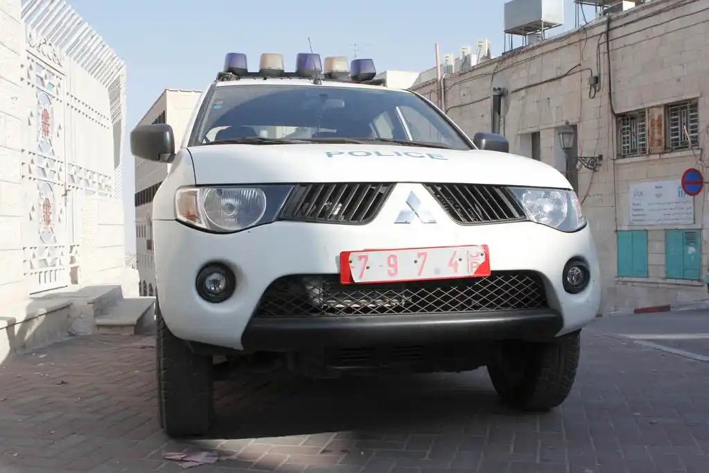 在伯利恒,以色列警察车