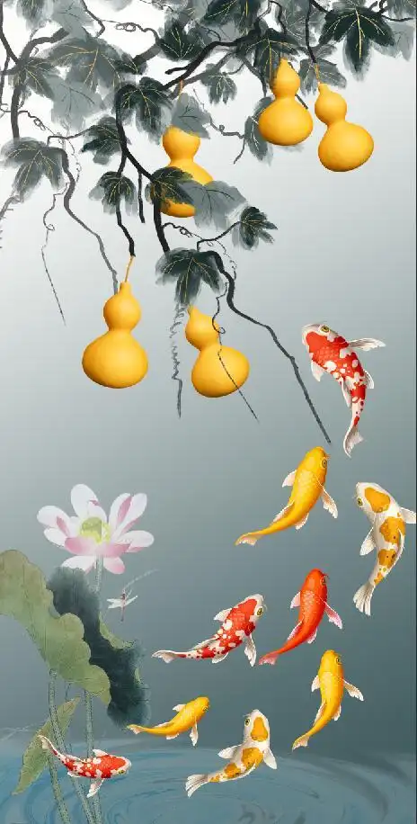 一,九鱼图来源九鱼图,或称《九如图》《频年有余