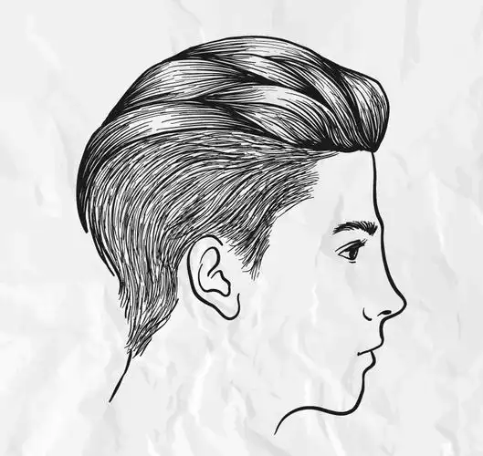 手绘男子侧脸矢量素材_矢量人物_懒人图库