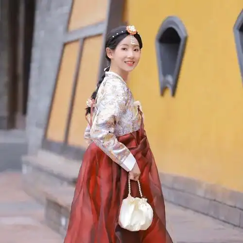 正版朝鲜族服女气质韩服民族舞蹈演出服延吉公主旅拍写真摄影服