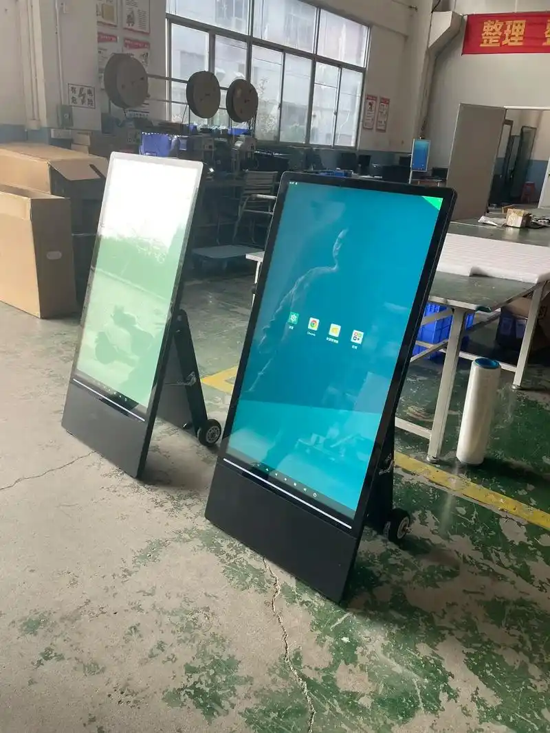 户外可移动式储能lcd液晶广告机,43寸, 2000cd,续 - 抖音