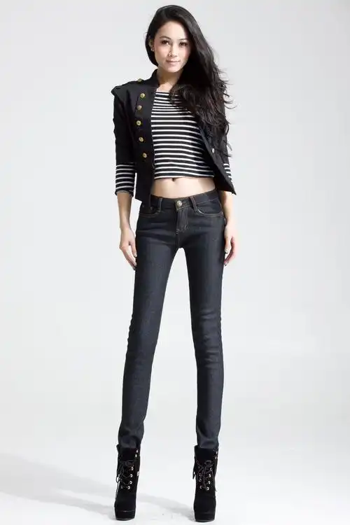 冬季加绒加厚牛仔裤铅笔裤 女裤显瘦小脚裤大码韩版潮长裤子