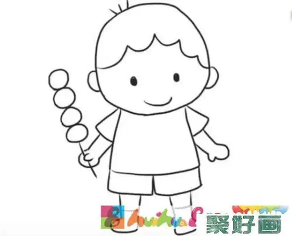 简笔画彩色9张小女孩卡通头像简笔画及步骤图解教程三个小孩玩布娃娃