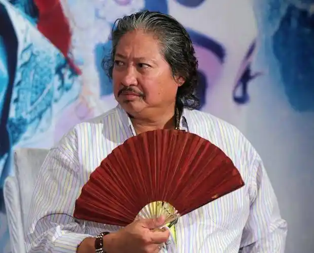 洪金宝在农家乐过73岁生日,满头白发行动不便,肚子太大撑破衣扣_演艺