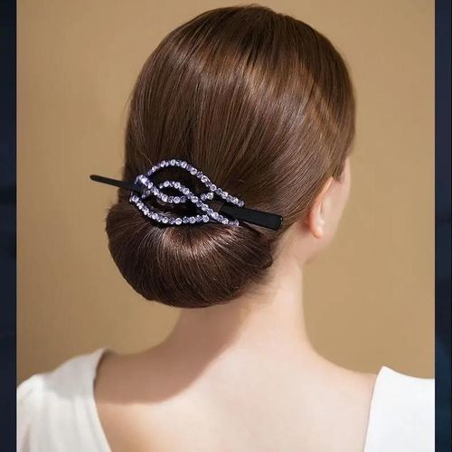 韩版盘发器水钻发簪优雅气质网红发杈简约插梳盘头发梳女盘发神器