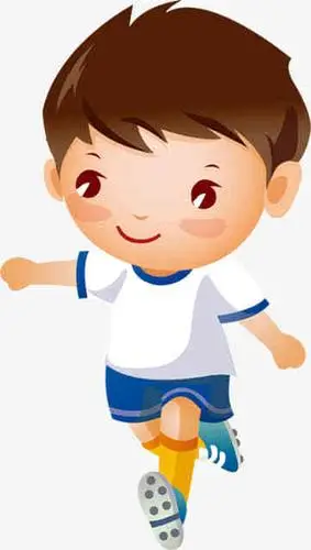 踢足球的小男孩动漫人物