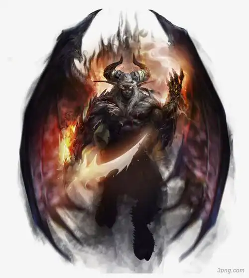 黑色火焰恶魔游戏手绘