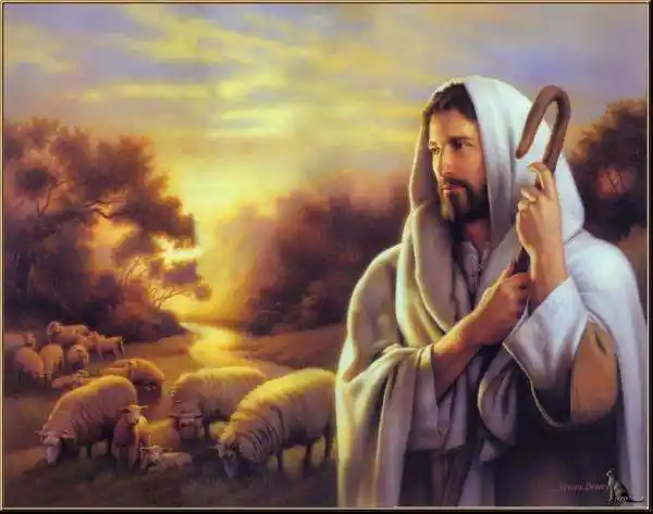 求一张耶稣在黄昏时候放羊的图片要求像素要高