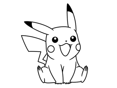 小兔子小猫小皮卡丘的简笔画