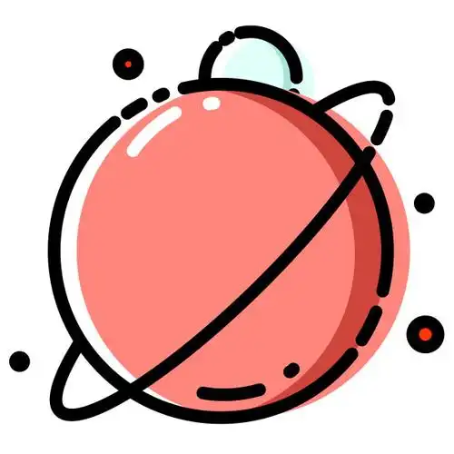 mbe风格粉色的卡通星球天文类图片免抠素材