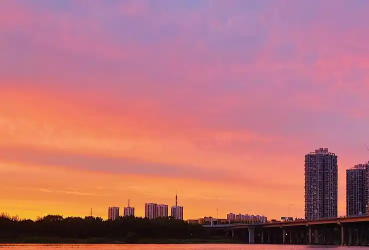 最迷人的晚霞景色