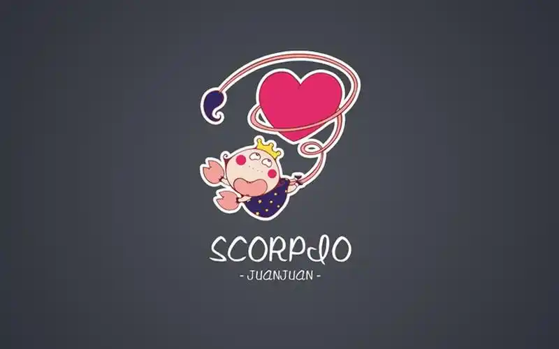 电脑壁纸 动漫卡通 生肖星座 超级可爱的卡通天蝎座插画