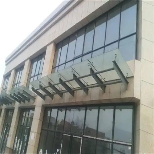 阳台遮阳楼顶棚 办公楼钢结构玻璃雨棚