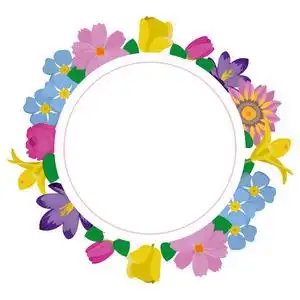 圆圈四叶花瓣图片-圆圈四叶花瓣素材-圆圈四叶花瓣插画-摄图新视界