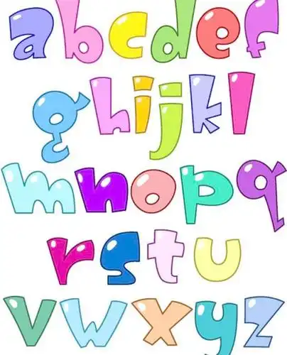 矢量素材可爱的卡通的字母设计02系列矢量素材