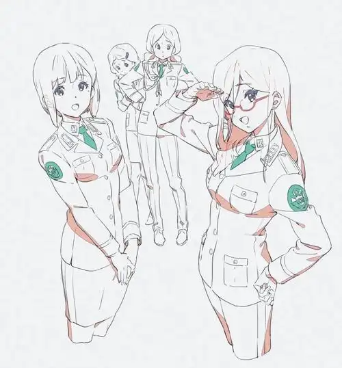 【素材】二次元软萌jk少女动作姿势参考