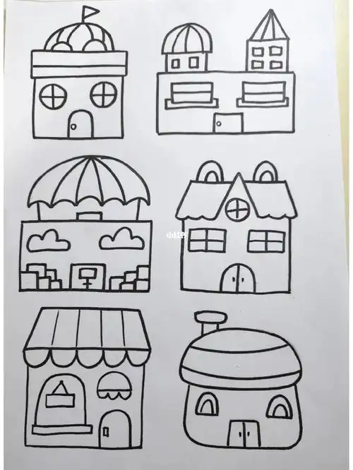 儿童画素材房子