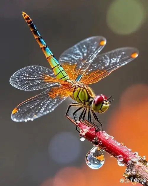 我看到一张组超棒的蜻蜓特写照片