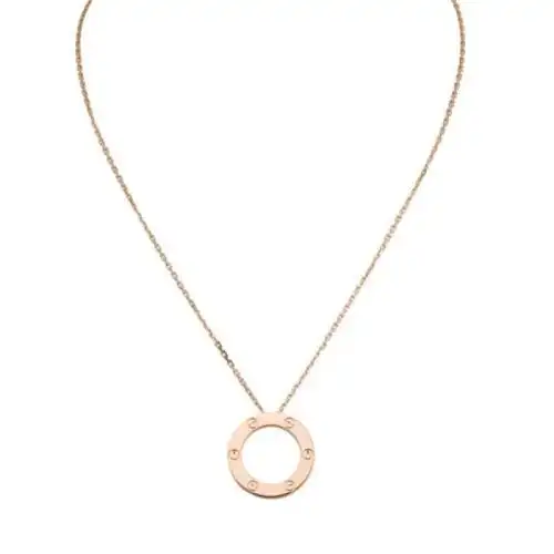 cartier卡地亚经典love18k金玫瑰金项链b7014400视频