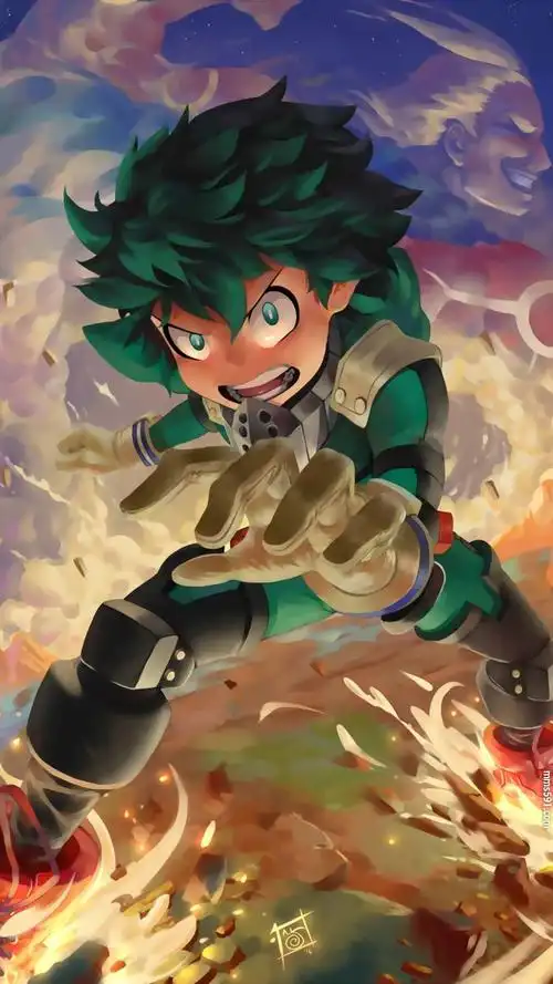 我的英雄学院男主角绿谷出久手机壁纸图片高清1080(5)