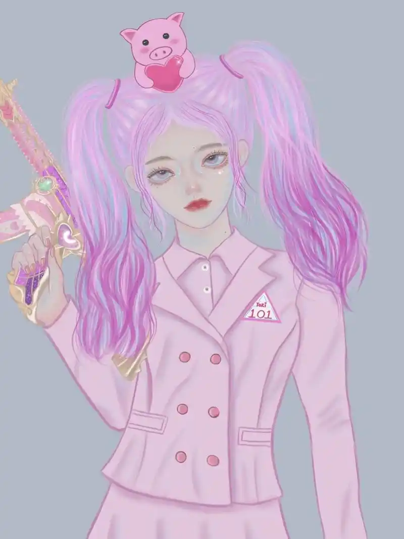 procreate 头像绘画 火箭少女101   自己在吃鸡里最喜欢的一套衣服!