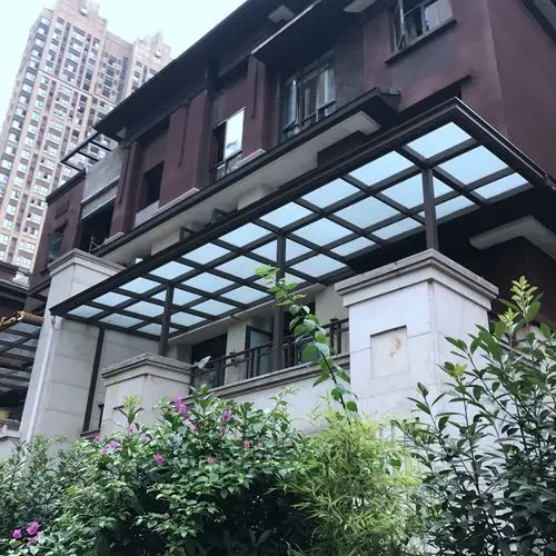 玻璃雨棚透明雨篷车库玻璃雨棚门头玻璃雨棚阳光房雨棚封露台阳台