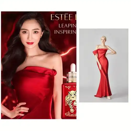 商场,街上都有#杨幂雅诗兰黛品牌全球代言人  拍摄的虎年特定款广告