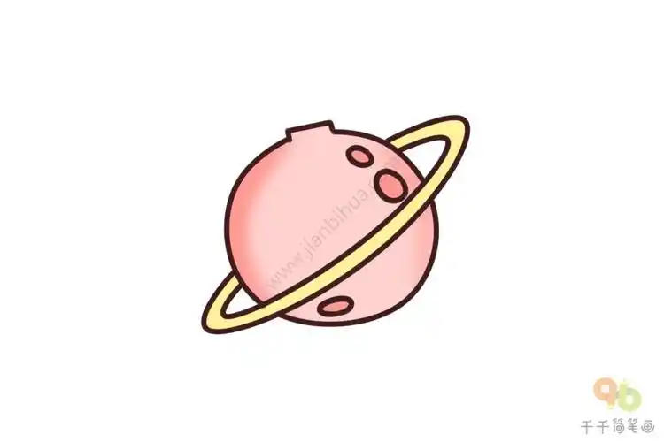 卡通星球探险简笔画