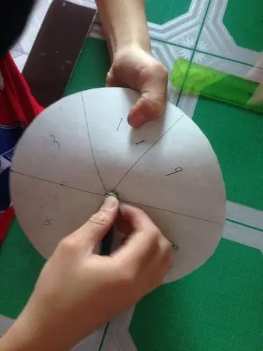 手工制作转盘,完成真分数计算游戏